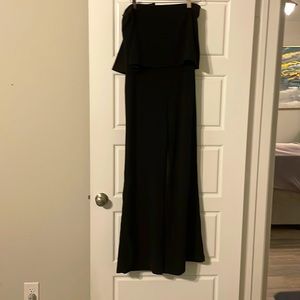 Black open back romper size large